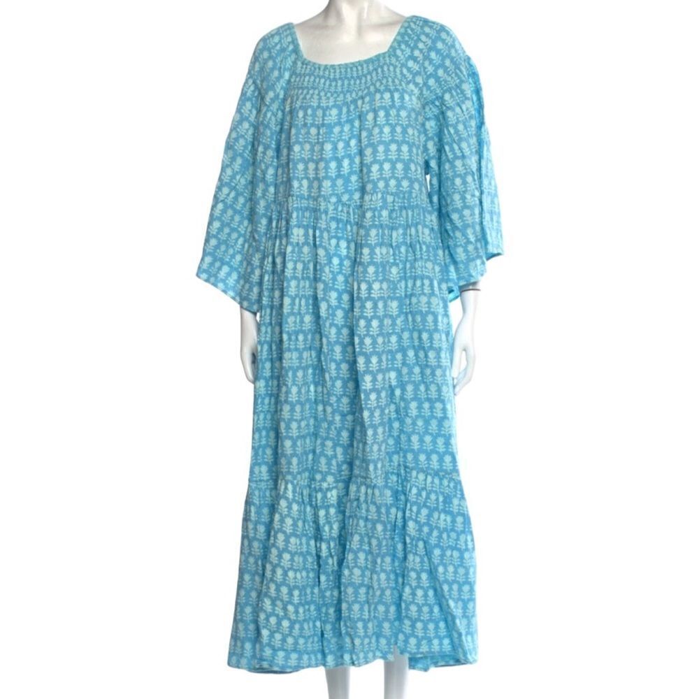 Anaak Amina Bell Maxi Dress in blue bell S NWT